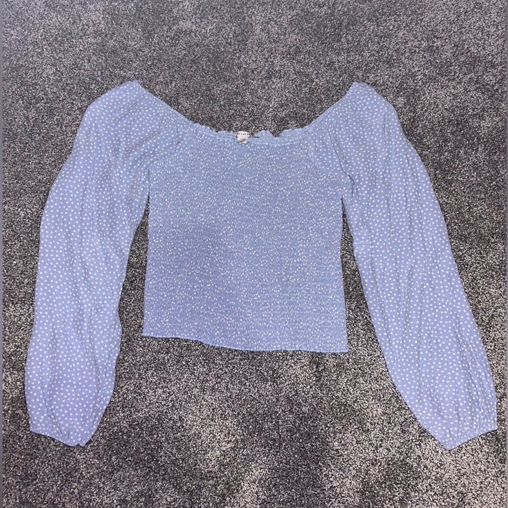 American Eagle Outfitters Blue Long Sleeve Top